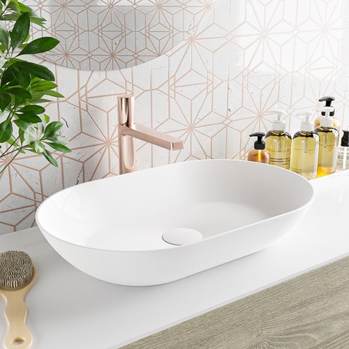 ONNI Countertop Basin solid surface 55cm color Talc / Talc.
