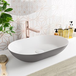 ONNI Countertop Basin solid surface 55cm color DarkGrey / Talc.