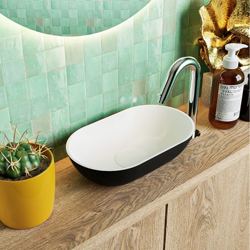 POOLE aufsatzwaschbecken solid surface 30cm farbe Urban / Talc.