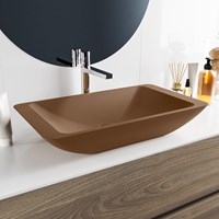 TOPI Countertop Basin solid surface 60cm color Rust / Rust.