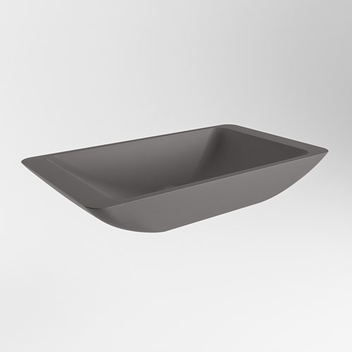 TOPI Lavabo d'appoggio solid surface 60cm colore DarkGrey / DarkGrey.-3