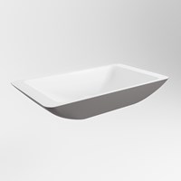 TOPI aufsatzwaschbecken solid surface 60cm farbe DarkGrey / Talc.-3