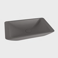 TOPI Lavabos sobre encimera solid surface 60cm color DarkGrey / DarkGrey.-2