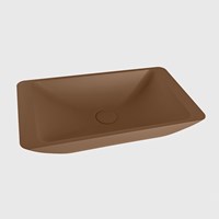 TOPI Lavabos sobre encimera solid surface 60cm color Rust / Rust.-2