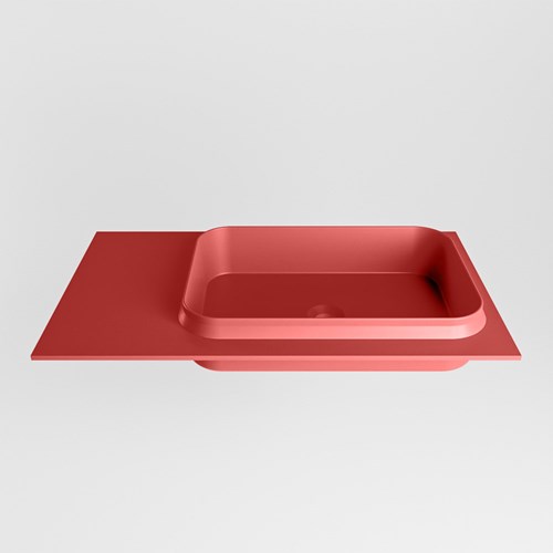 RIDGE Fire solid surface inbouw / inleg wastafel 80cm. Positie wasbak rechts.-2