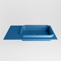 RIDGE Jeans solid surface inbouw / inleg wastafel 80cm. Positie wasbak rechts.-2