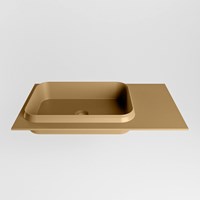 RIDGE Oro solid surface inbouw / inleg wastafel 80cm. Positie wasbak links.-2