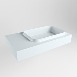 RIDGE Clay Lavabo mural solid surface 80cm. Position lavabo Droite.