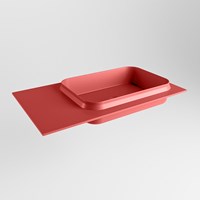 RIDGE Fire Lavabo encastrado de solid surface 80cm. Posición del fregadero Derecho.