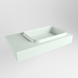 RIDGE Greey Lavabo mural solid surface 80cm. Position lavabo Droite.