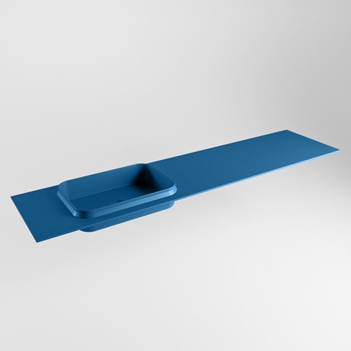 RIDGE Jeans solid surface inbouw / inleg wastafel 191cm. Positie wasbak links.