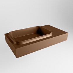 RIDGE Rust Lavabo mural solid surface 80cm. Position lavabo Gauche.