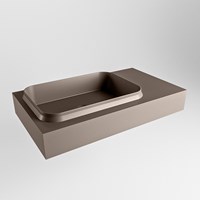 RIDGE Smoke Lavabo mural solid surface 80cm. Position lavabo Gauche.