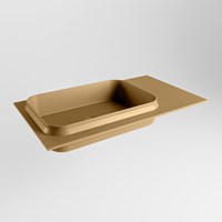RIDGE Oro solid surface inbouw / inleg wastafel 80cm. Positie wasbak links.