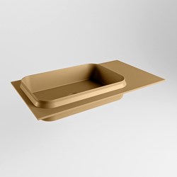 RIDGE Oro solid surface inbouw / inleg wastafel 80cm. Positie wasbak links.
