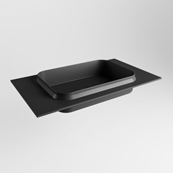 RIDGE Urban solid surface inbouw / inleg wastafel 80cm. Positie wasbak midden.