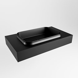RIDGE Urban Lavabo mural solid surface 80cm. Position lavabo Centrée.