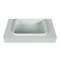 RIDGE Greey Lavabo sospeso à parete solid surface 80cm. Posizione lavabo Centro.-2