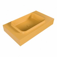 RIDGE Ocher Lavabo sospeso à parete solid surface 80cm. Posizione lavabo Sinistra.