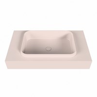 RIDGE Rosee Lavabo suspendido de solid surface 80cm. Posición del fregadero Centro borde de 12cm de alto.-2