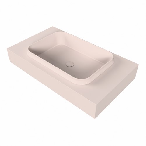 RIDGE Rosee Wall-Hung Basin solid surface 80cm. Position basin Center.-3