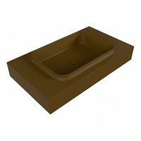 RIDGE Rust Lavabo sospeso à parete solid surface 80cm. Posizione lavabo Centro.