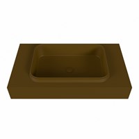 RIDGE Rust Lavabo sospeso à parete solid surface 80cm. Posizione lavabo Centro.-2