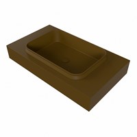 RIDGE Rust Wall-Hung Basin solid surface 80cm. Position basin Center.-3