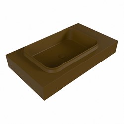 RIDGE Rust Lavabo sospeso à parete solid surface 80cm. Posizione lavabo Sinistra.