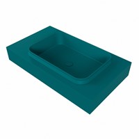 RIDGE Smag Lavabo suspendido de solid surface 80cm. Posición del fregadero Derecho borde de 12cm de alto.-3