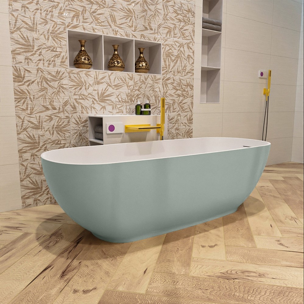 Rock Vrijstaand Bad 170x70cm Kleur Greey Talc