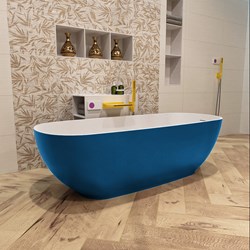 ROCK vasca da bagno indipendente 170x70cm colore Jeans / Talc.