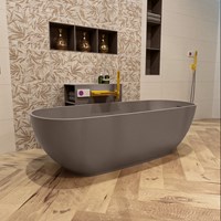 ROCK freestanding bath 170x70cm color Smoke / Smoke.