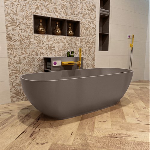 ROCK freestanding bath 170x70cm color Smoke / Smoke.