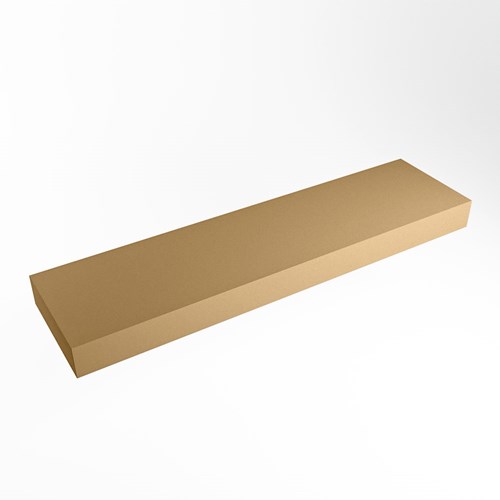 TOP 41 Oro vrijhangende solid surface module / planchet 161cm. Rand 12cm hoog. Blad geschikt voor waskom.
