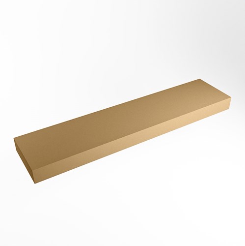 TOP 41 Oro vrijhangende solid surface module / planchet 180cm. Rand 12cm hoog. Blad geschikt voor waskom.