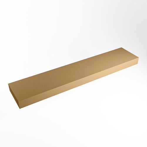 TOP 30 Oro vrijhangende solid surface module / planchet 200cm. Rand 12cm hoog. Blad geschikt voor waskom.