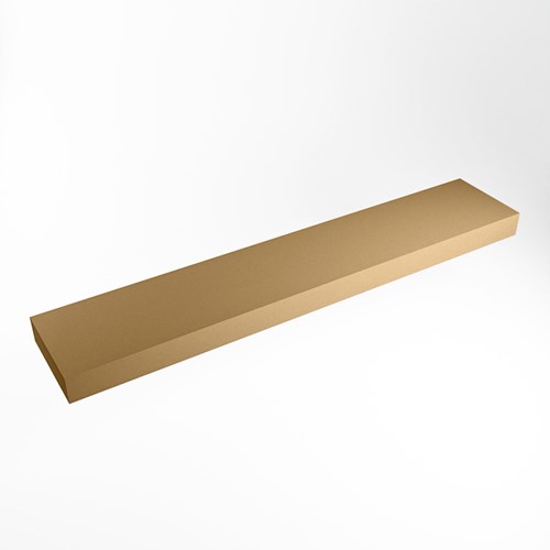 TOP 41 Oro vrijhangende solid surface module / planchet 221cm. Rand 12cm hoog. Blad geschikt voor waskom.