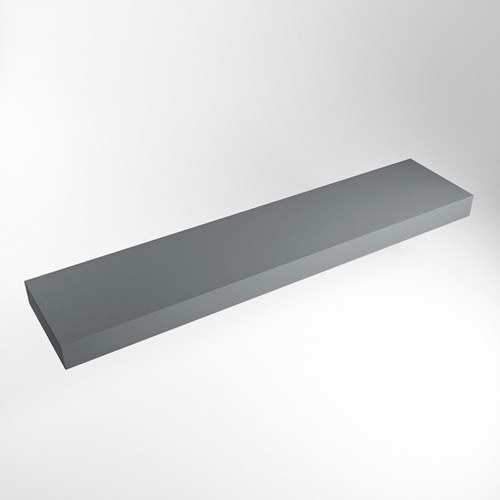 TOP 46 Plata vrijhangende solid surface module / planchet 210cm. Rand 12cm hoog. Blad geschikt voor waskom.