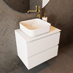 TOP 41 Talc solid surface Piani di lavoro 50cm. Spessore 0,9cm. Adatto per il piano di lavoro | lavabo d'appoggio.