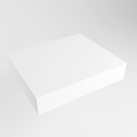 TOP 51 Talc Encimera suspendido de solid surface 40cm. Espesor de la encimera 12cm. Encimera adecuada para lavamanos.