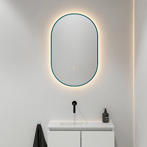 MONDIAZ GLOW spiegel ovaal 45x90cm Smag. Bewegingssensor LED verlichting rondom.