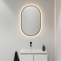 MONDIAZ GLOW spiegel ovaal 45x90cm Urban. Bewegingssensor LED verlichting rondom.