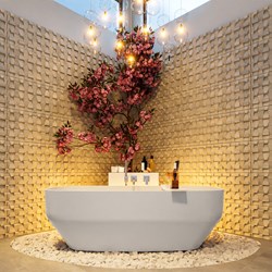 STONE vasca da bagno indipendente 170x75cm colore Talc / Talc.