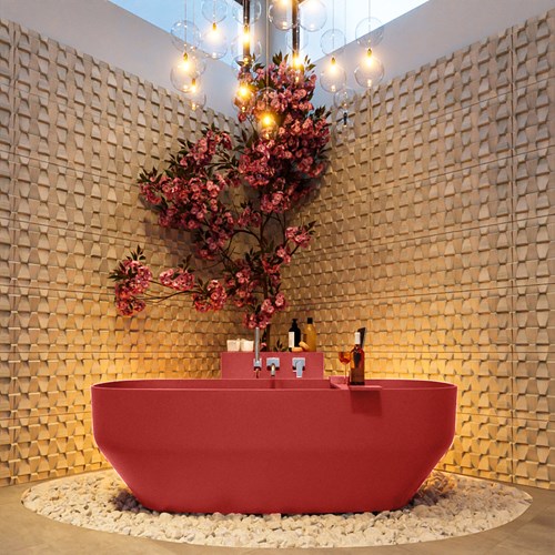 STONE vrijstaand bad 170x75cm kleur Fire / Fire