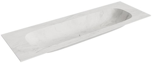 STOR LARGE Opalo solid surface inbouw wastafel 141cm. Positie wasbak Midden. 
