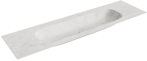 STOR LARGE Opalo solid surface inbouw wastafel 170cm. Positie wasbak Midden. 