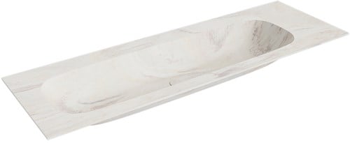 STOR LARGE Ostra solid surface inbouw wastafel 140cm. Positie wasbak Links. 