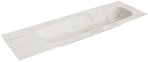 STOR LARGE Ostra solid surface inbouw wastafel 150cm. Positie wasbak Rechts. 