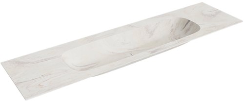 STOR LARGE Ostra solid surface inbouw wastafel 181cm. Positie wasbak Midden. 